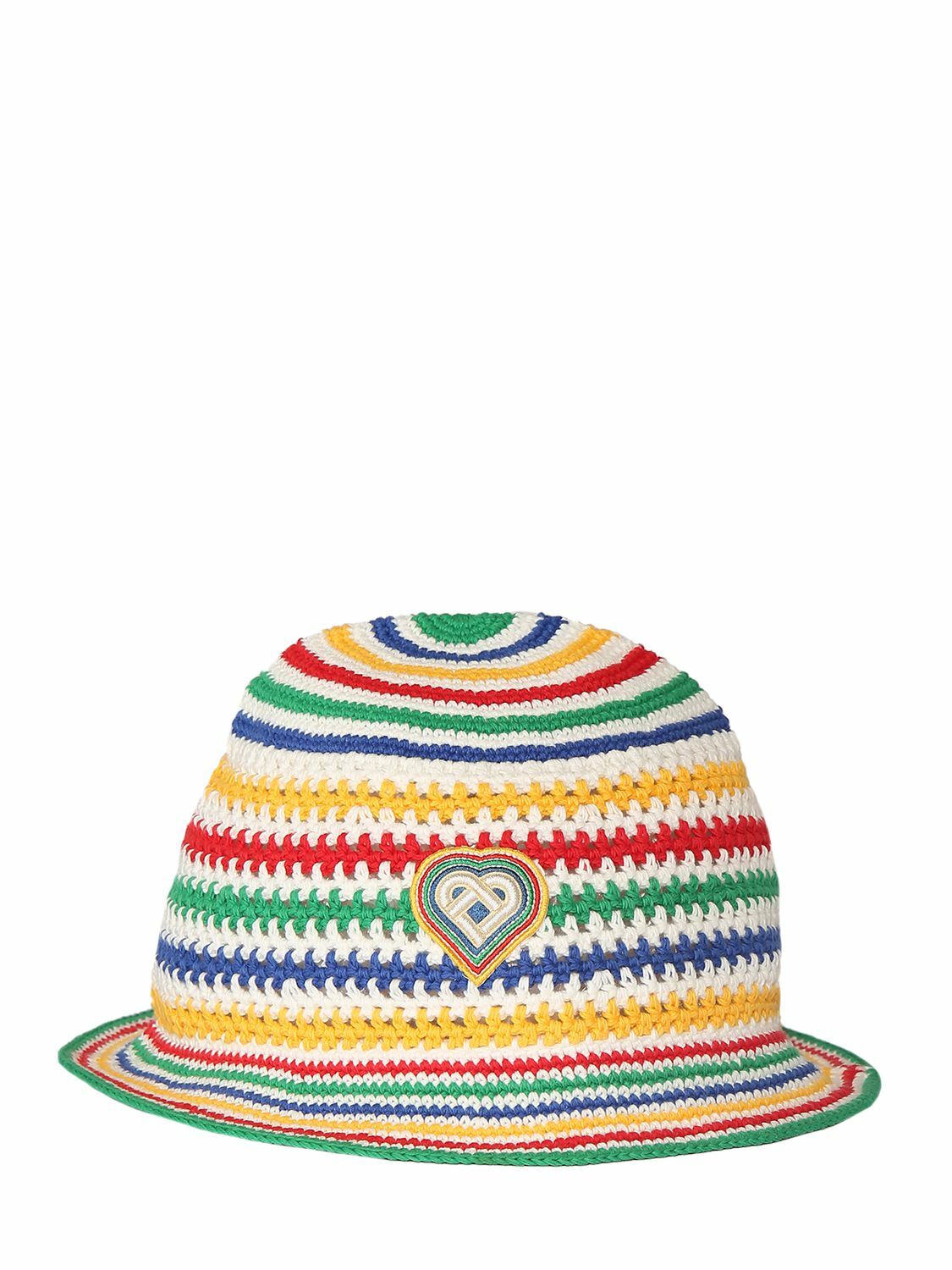 CASABLANCA - Striped Scuba Cotton Crochet Hat Casablanca