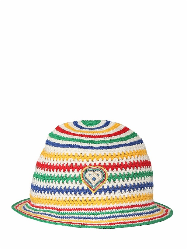 Photo: CASABLANCA - Striped Scuba Cotton Crochet Hat