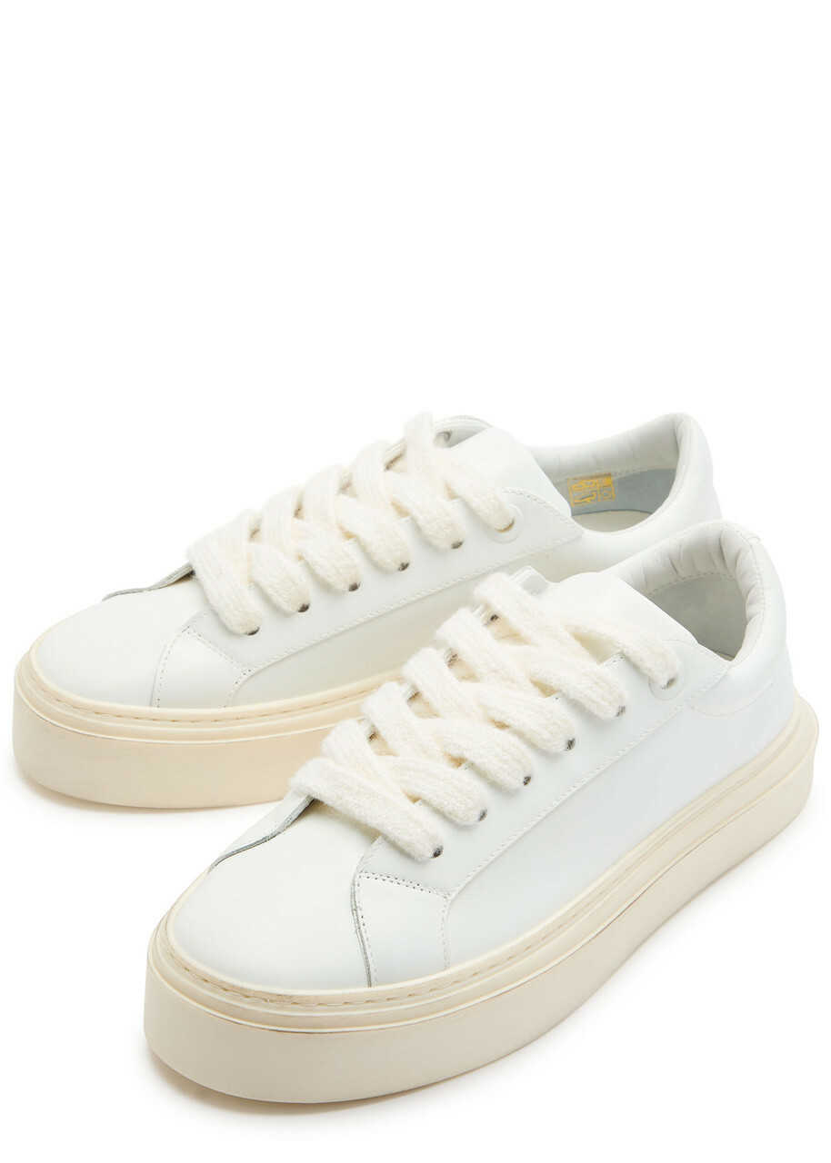Cole Buxton Wilson Leather Platform Sneakers White