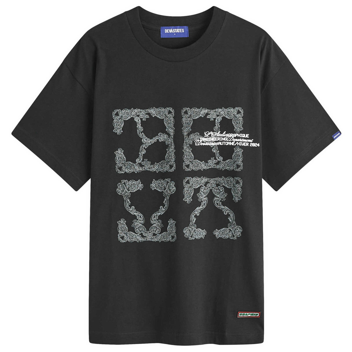 Deva States Men's Cartouche T-Shirt in Black