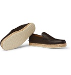 Tod's - Leather Espadrille Loafers - Brown