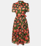 Carolina Herrera Floral silk shirt dress