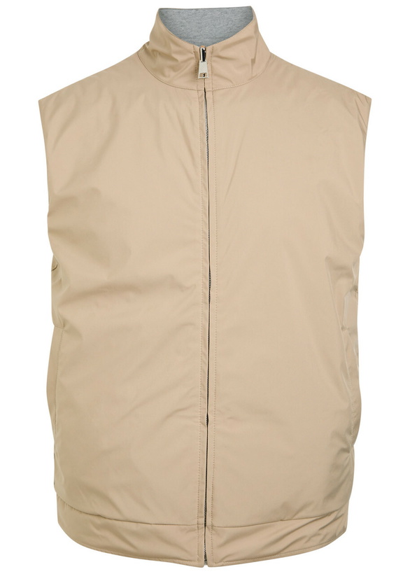 Photo: Aurélien Resort Reversible Shell and Cotton-blend Gilet Beige