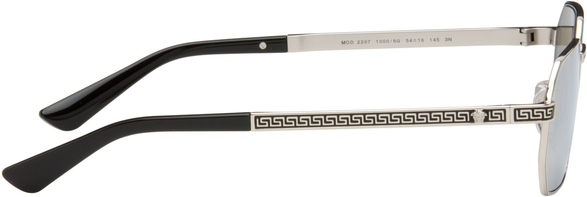 Versace Silver Greca Flow Sunglasses