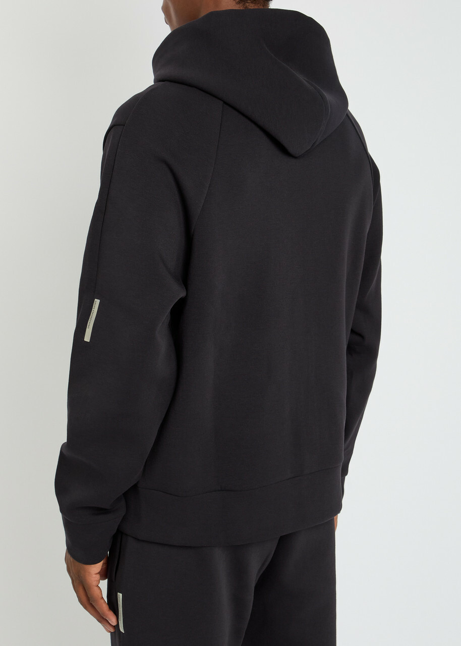 ON Focus Tech Hooded Cotton-blend Sweatshirt Black