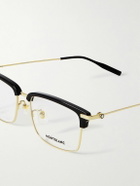 MONTBLANC EYEWEAR - Snowcap Square-Frame Acetate and Gold-Tone Optical Glasses