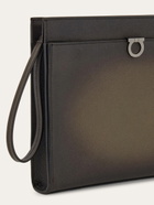 Ferragamo Mens Gancini pouch in Green