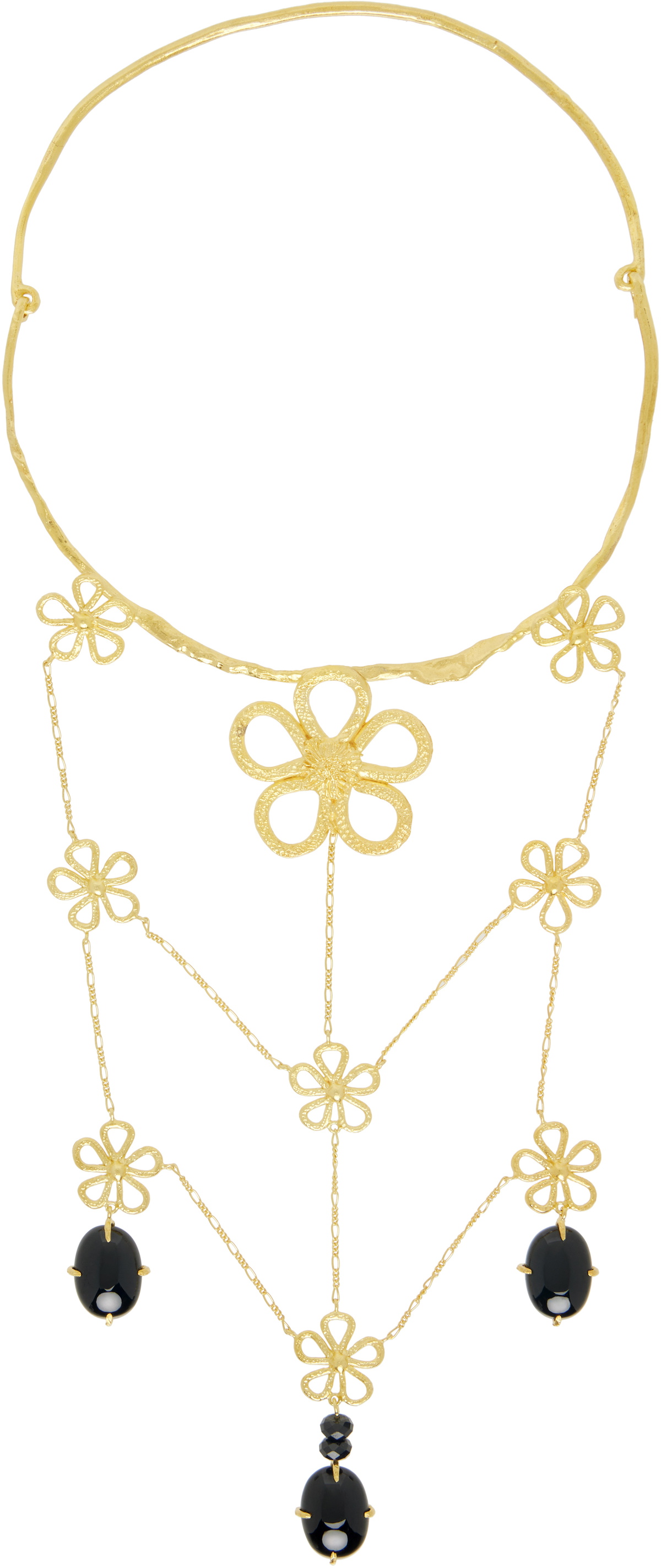 ELHANATI Gold Conie Vallese Edition Folklore Drop Necklace