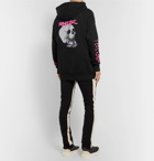 Rhude - Oversized Logo-Print Cotton-Jersey Hoodie - Men - Black