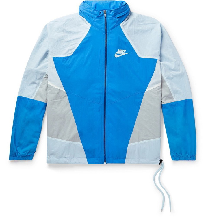 Photo: Nike - Sportswear Re-Issue Colour-Block Nylon-Ripstop Track Jacket - Blue