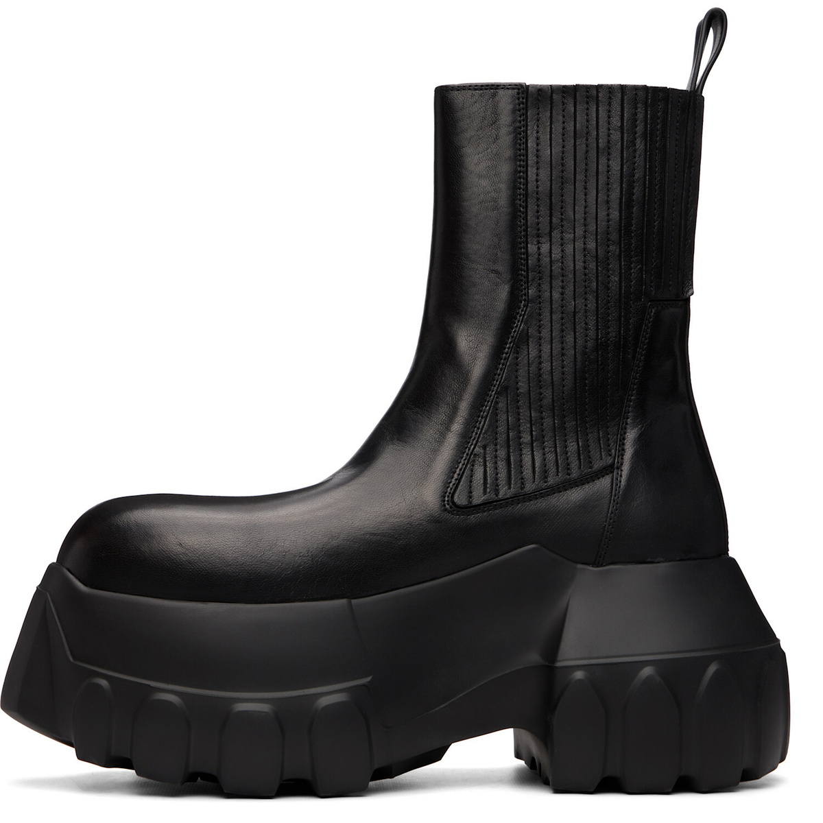 Rick Owens Black Tower Beatle Mega Tractor Chelsea Boots