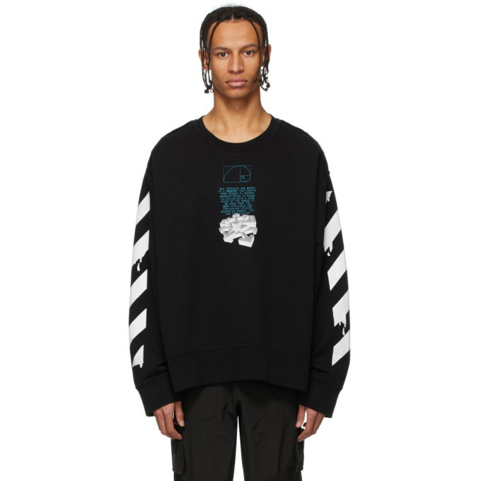 Photo: Off-White Black and White Dripping Arrows Sweatshirt