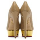 Charlotte Olympia Tan Dolly Platform Heels