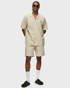 Bstn Brand Summer Knit Shirt Beige - Mens - Shortsleeves