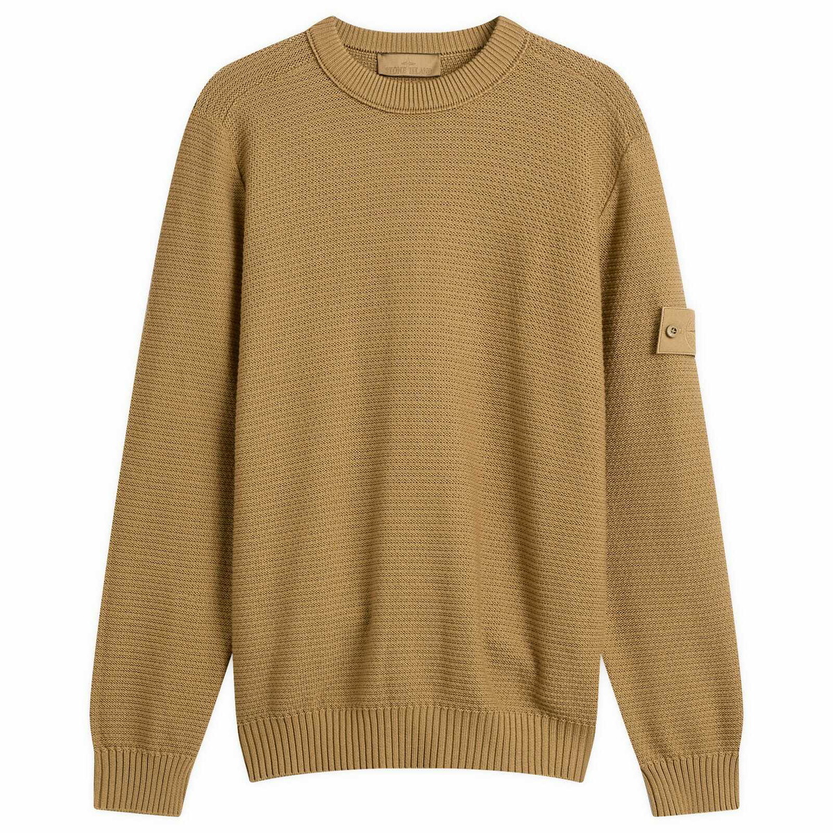 Stone Island Men's Ghost Cotton Cashmere Knit Jumper in Dark Beige