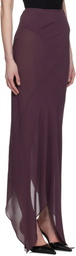 AARON ESH Purple Paneled Midi Skirt