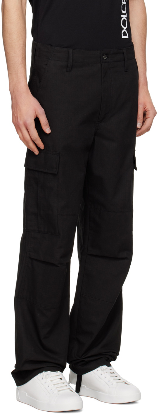 Dolce & Gabbana Black Drawstring Cargo Pants