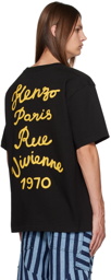 Kenzo Black Kenzo Paris 'Rue Vivienne' T-Shirt