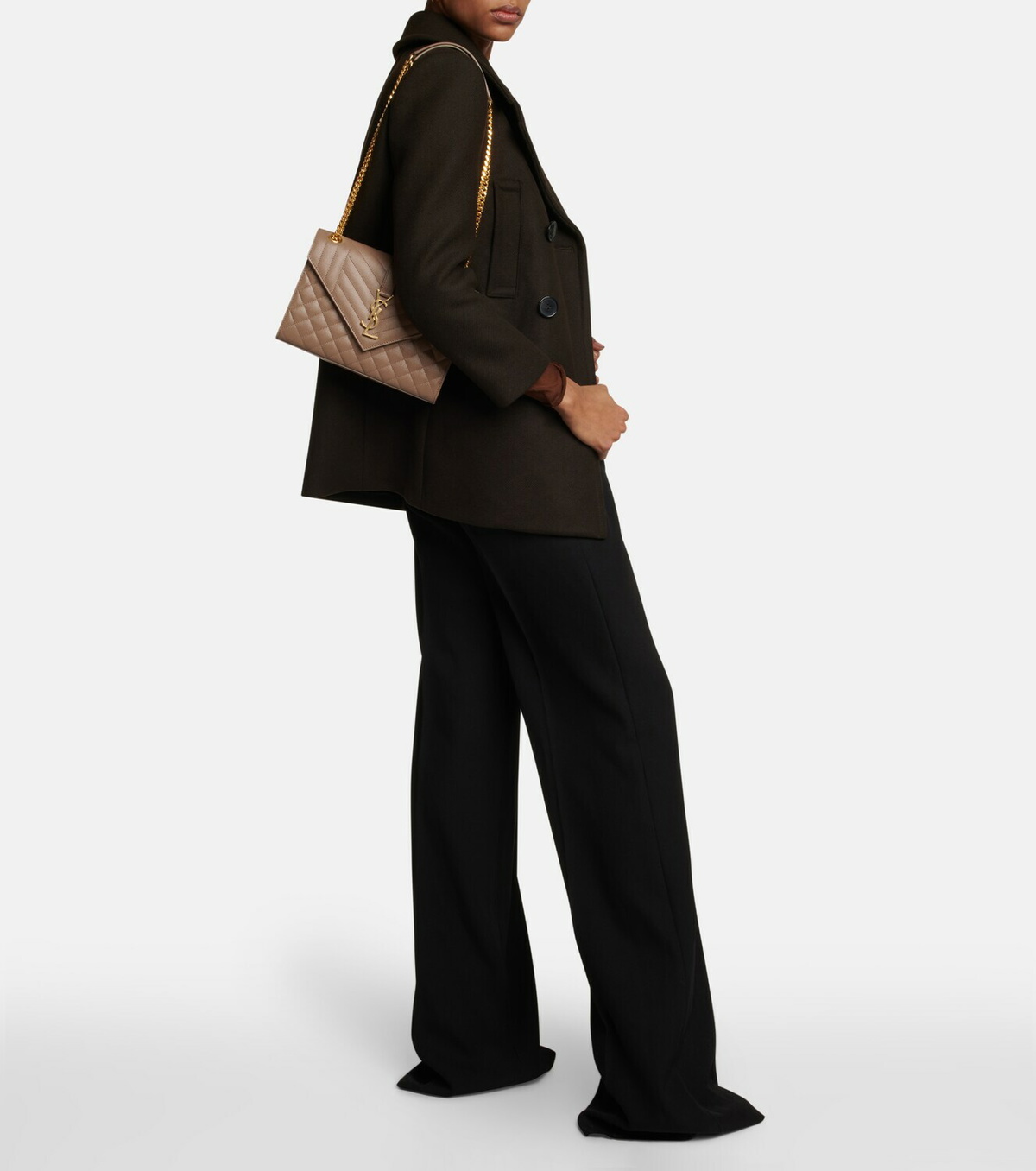 Saint Laurent - Envelope Medium leather shoulder bag Saint Laurent