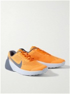 Nike Training - Nike Air Zoom TR 1 Rubber-Trimmed Faux Suede Sneakers - Orange