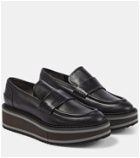 Clergerie Bahati leather platform loafers