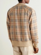 Burberry - Checked Jacquard-Knit Zip-Up Sweatshirt - Neutrals