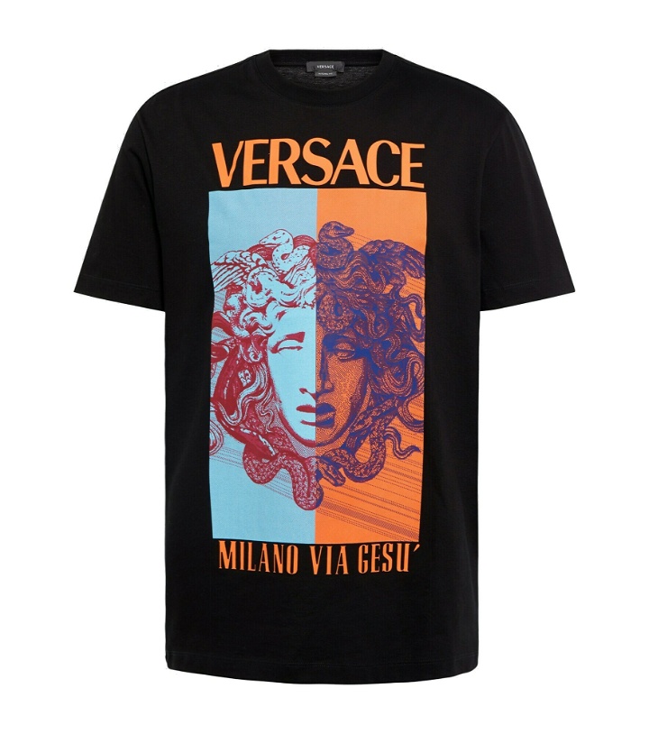 Photo: Versace - Printed cotton T-shirt