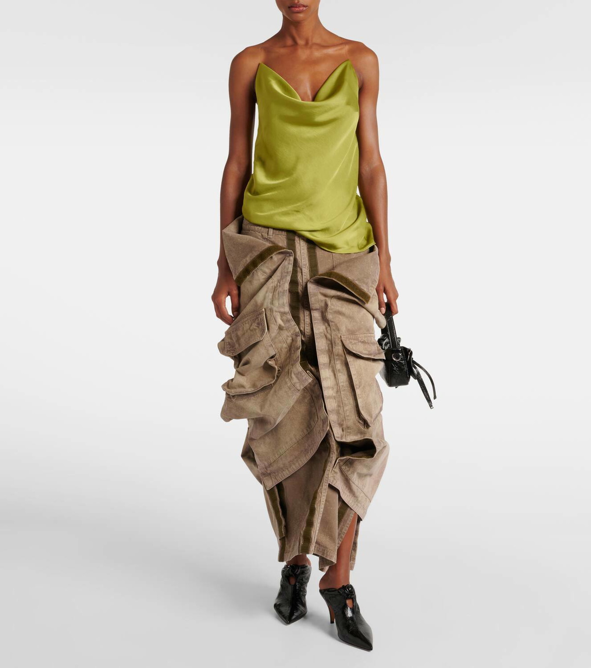 Y/Project Velcro cotton cargo skirt