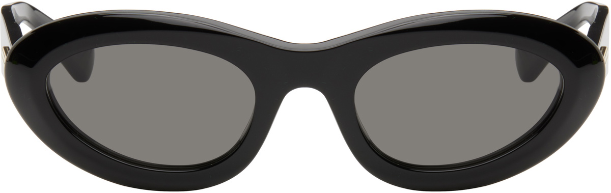 Bottega Veneta Black Oval Retro Eyeglasses Bottega Veneta Classic 56mm Acetate Oval Sunglasses | Neiman  main image 2