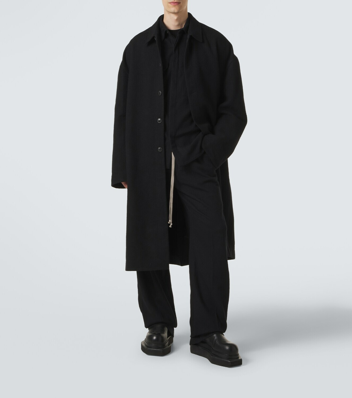 Rick Owens Brad virgin wool coat