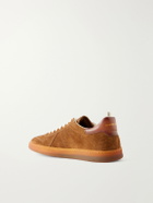 Officine Creative - Militia 002 Leather-Trimmed Suede Sneakers - Brown
