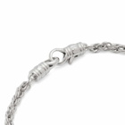 Tom Wood Rope Bracelet in Silver