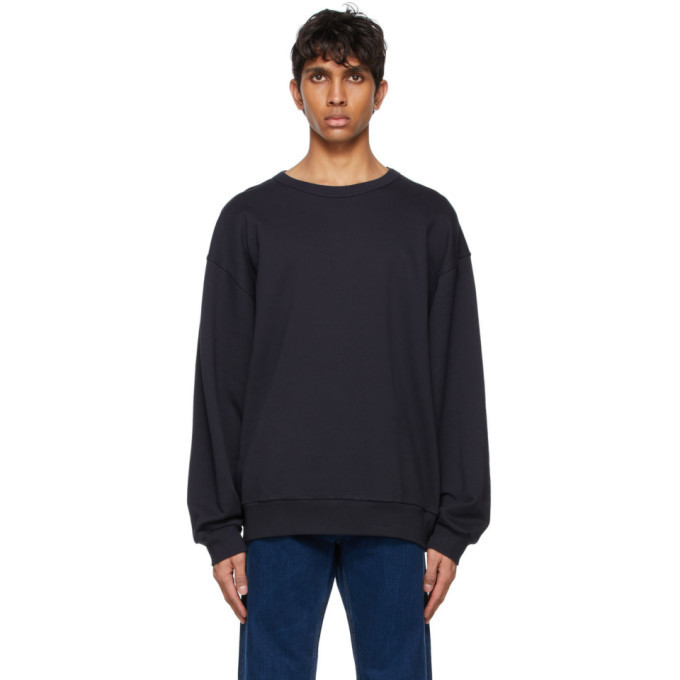 Dries Van Noten Navy Relaxed Sweatshirt Dries Van Noten