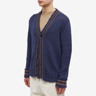 Barena Men's Chunky Cardigan in Navy