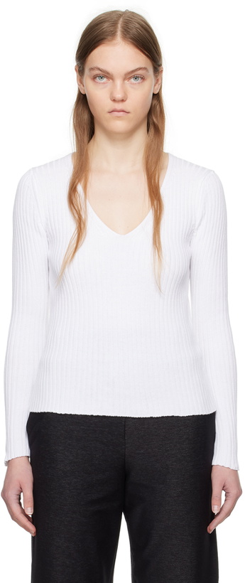 Photo: Max Mara Leisure White Calcio Sweater