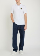 Belstaff Logo-appliquéd Piqué Cotton Polo Shirt White