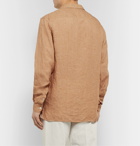 Caruso - Camp-Collar Linen Shirt - Neutrals
