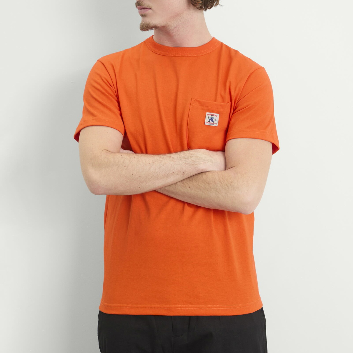 Randy's Garments Men's Randy’s Garments INC. Logo Pocket T-Shirt in Orange