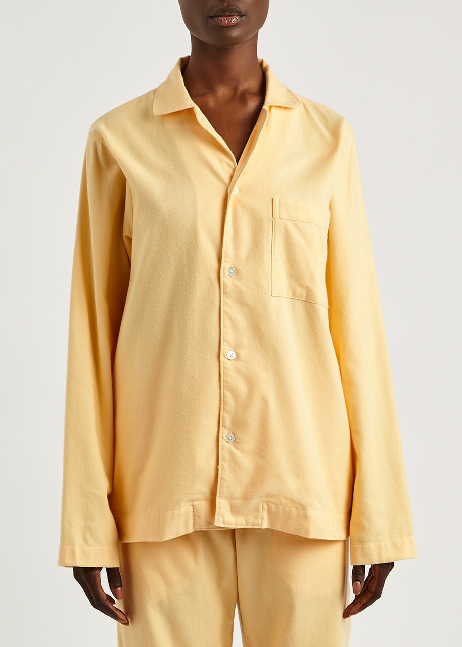 Tekla Unisex Yellow Flannel Pyjama Top, Top, 100% Organic Cotton
