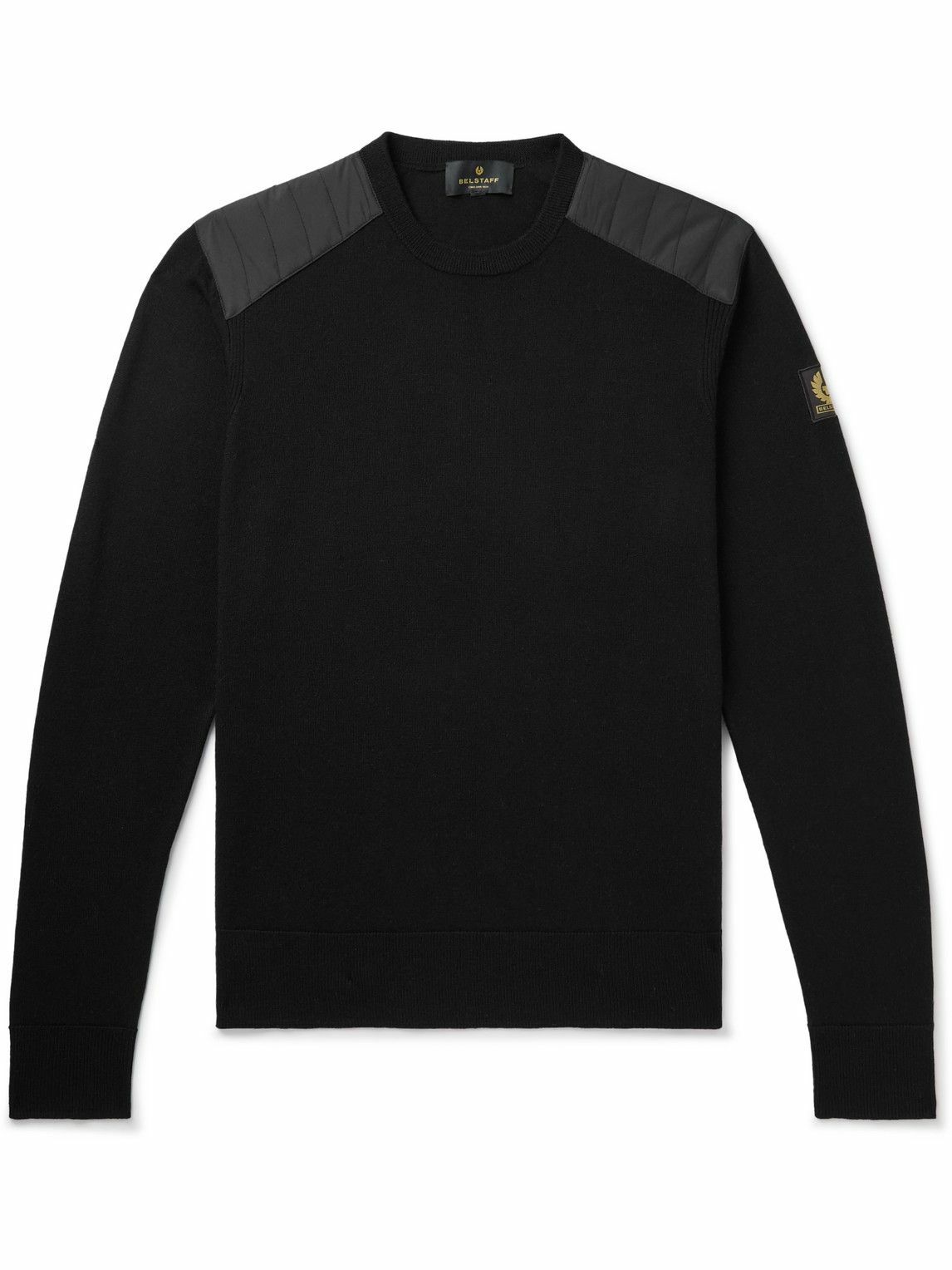 Belstaff - Kerrigan Ribbed Panelled Merino Wool Sweater - Black