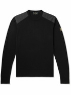 Belstaff - Kerrigan Ribbed Panelled Merino Wool Sweater - Black
