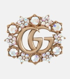 Gucci GG crystal-embellished brooch