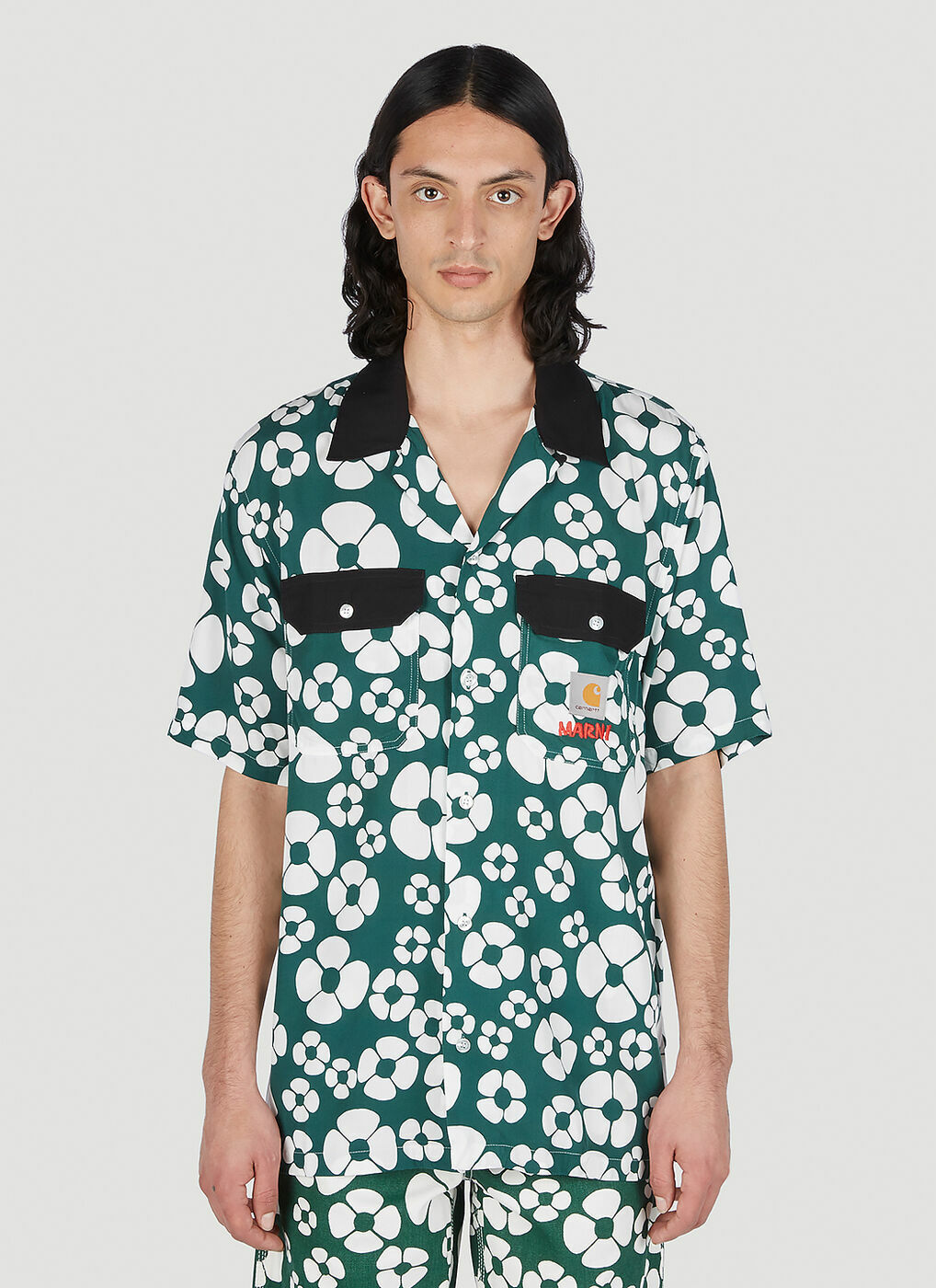 Marni x Carhartt - Floral Print Shirt in Green