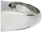 Dries Van Noten Silver Rectangle Flat Top Ring