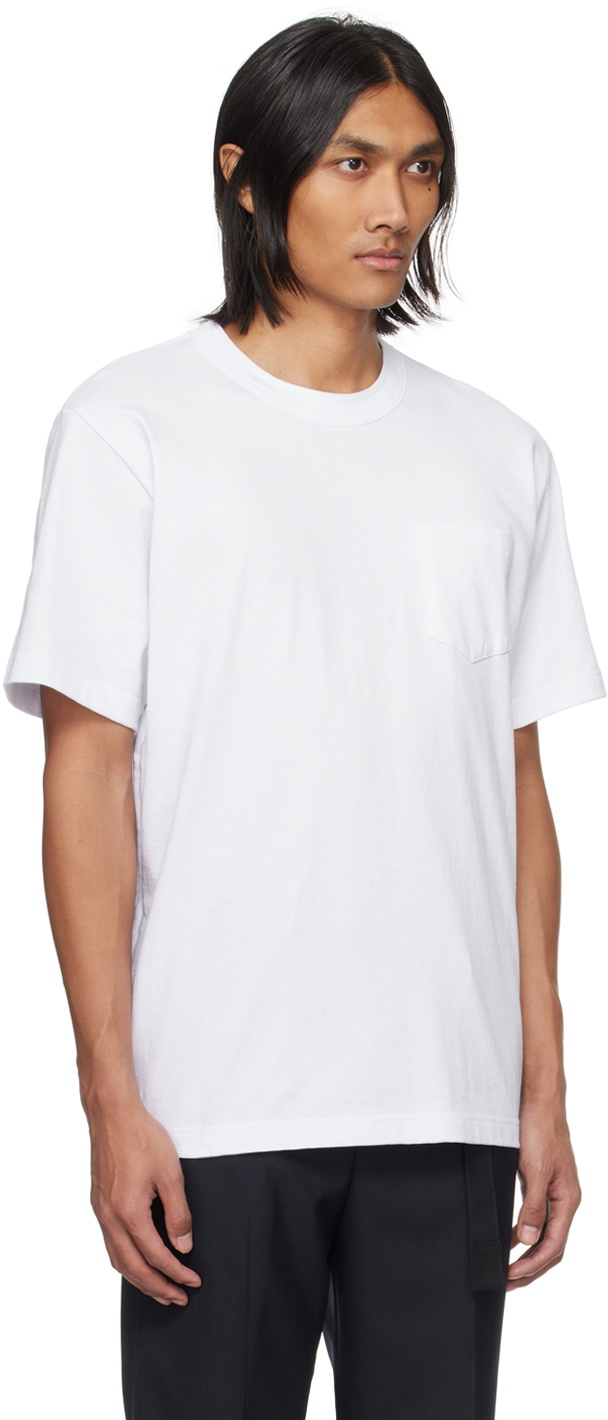 sacai White Zip T-Shirt