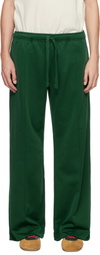 JW Anderson Green Pintuck Sweatpants