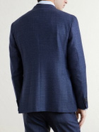 Canali - Wool, Silk and Linen-blend Suit Jacket - Blue