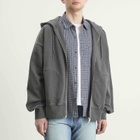 FrizmWORKS Men's OG Pigment Dyed Zip Hoodie in Charcoal