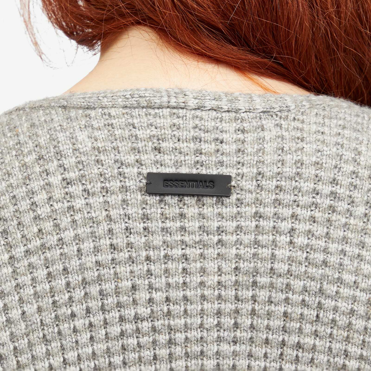 FEAR OF GOD ESSENTIALS Women's Knit Long Cardigan in Dark Heather