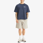 Maison Kitsuné Men's Handwriting Embroidery Oversize T-Shirt in Ink Blue